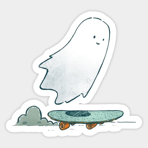 The Ghost Skater Sticker by nickv47